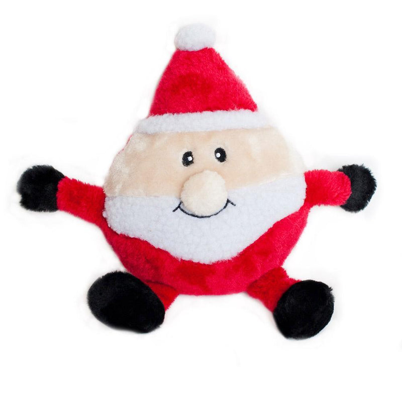 ZippyPaws Holiday Brainey Santa Plush Dog Toy