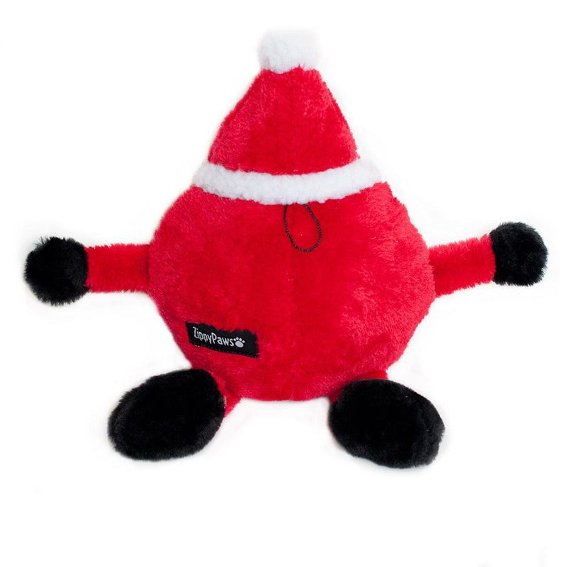 ZippyPaws Holiday Brainey Santa Plush Dog Toy