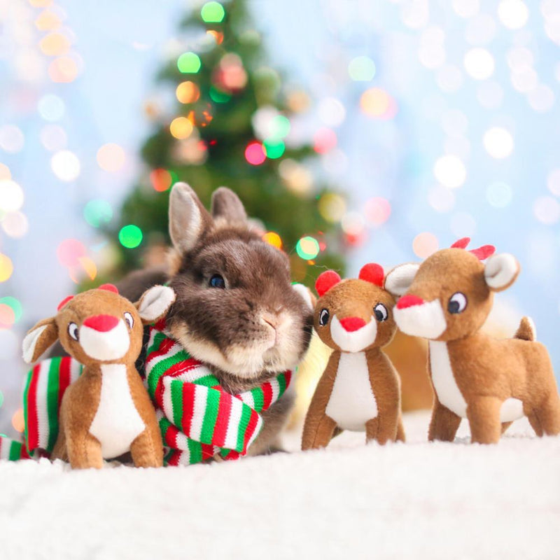 ZippyPaws Miniz Reindeer 3-Pack Plush Dog Toys