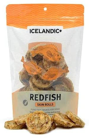 Icelandic+ Redfish Skin Rolls Dog Treats