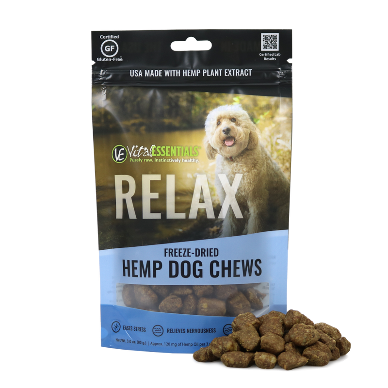 Vital Essentials RELAX Freeze-Dried Hemp Chews for Dogs