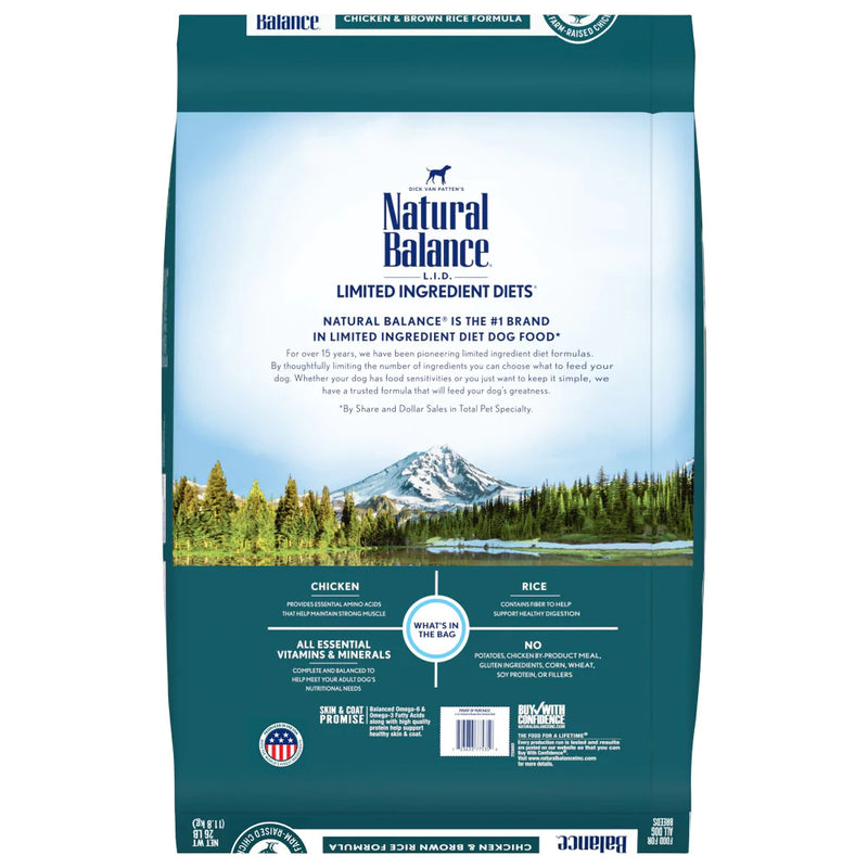 Natural Balance L.I.D. Limited Ingredient Diet Chicken & Brown Rice Formula Dry Dog Food