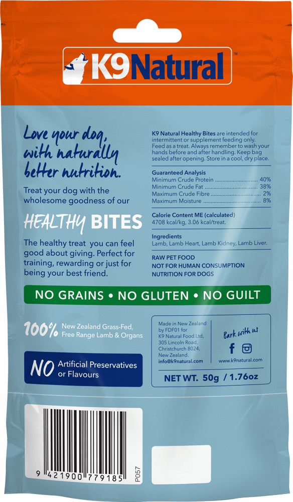 K9 Natural Healthy Bites Freeze Dried Lamb Dog Treats