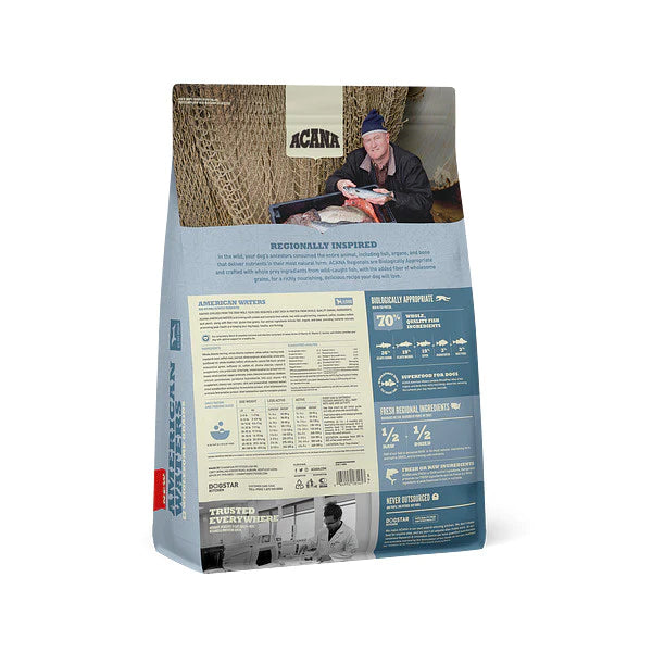 ACANA + Wholesome Grains American Waters Recipe with Whole Saltwater & Freshwater Fish Dry Dog Food