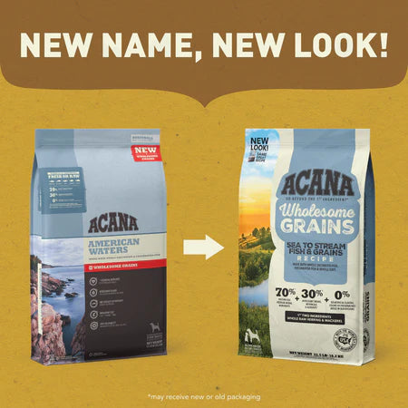 ACANA + Wholesome Grains American Waters Recipe with Whole Saltwater & Freshwater Fish Dry Dog Food