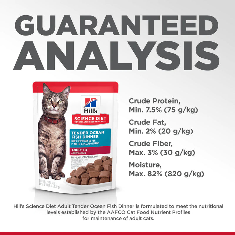 Hill's Science Diet Adult Tender Ocean Fish Dinner Wet Cat Food