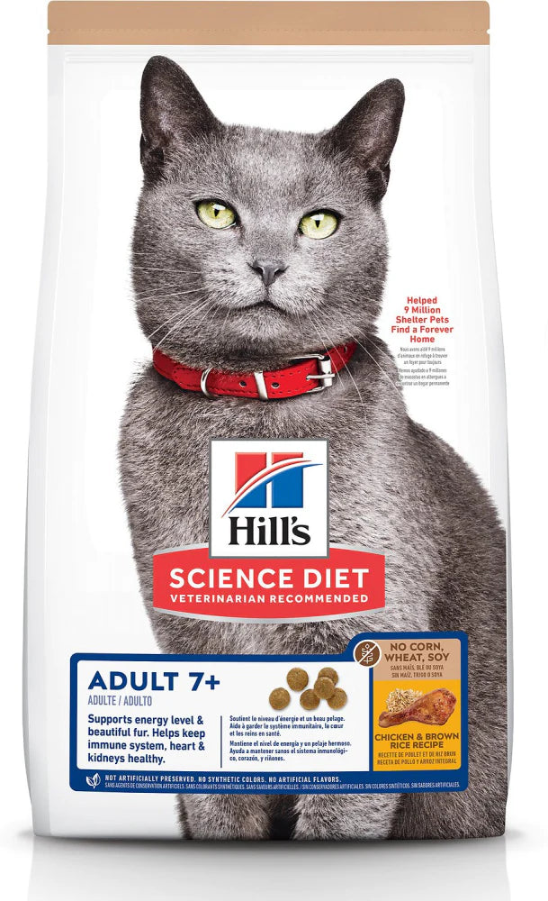 Hill's Science Diet Senior 7+ No Corn, Wheat, Soy Chicken Senior Dry Cat Food