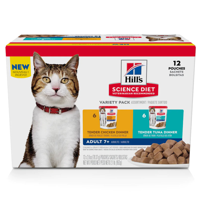 Hill's Science Diet Adult 7+ Tender Dinner Variety Pack Senior Wet Cat Food