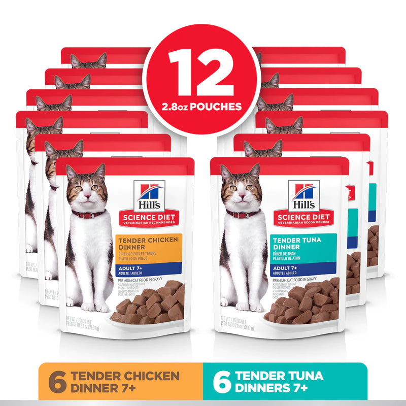 Hill's Science Diet Adult 7+ Tender Dinner Variety Pack Senior Wet Cat Food