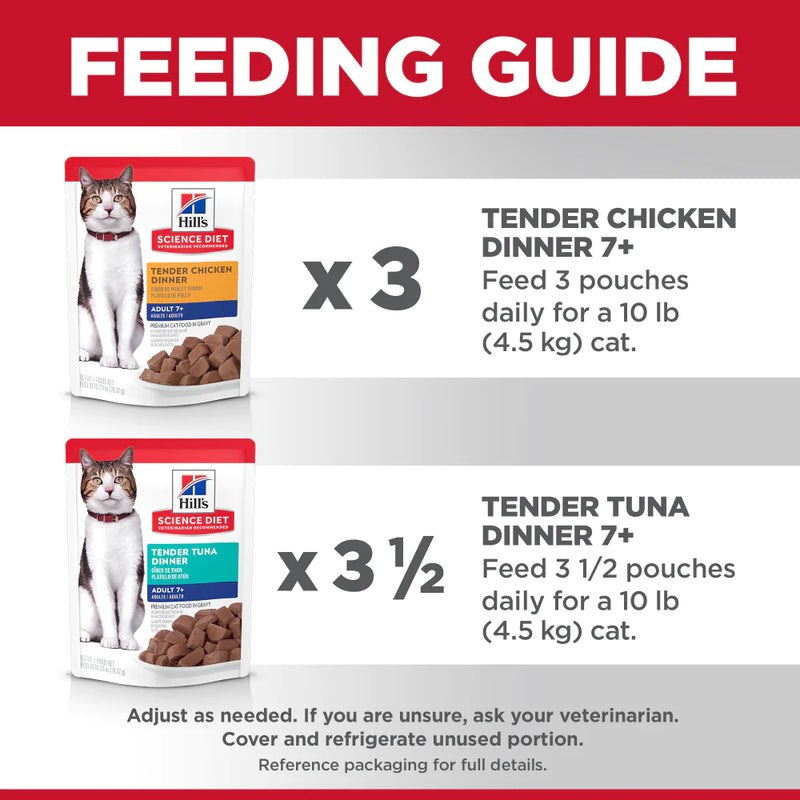 Hill's Science Diet Adult 7+ Tender Dinner Variety Pack Senior Wet Cat Food