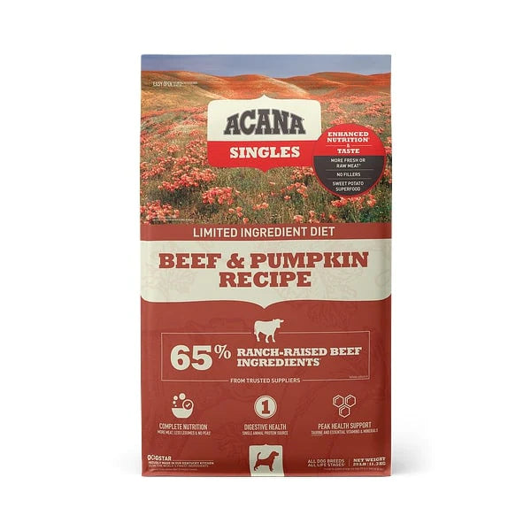 ACANA Singles Beef & Pumpkin Recipe Grain Free Dry Dog Food