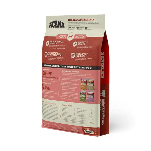 ACANA Singles Beef & Pumpkin Recipe Grain Free Dry Dog Food