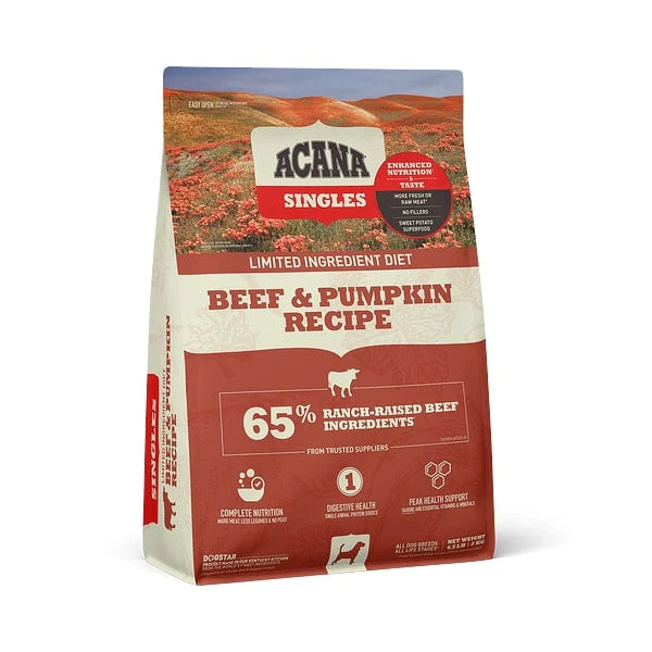 ACANA Singles Beef & Pumpkin Recipe Grain Free Dry Dog Food