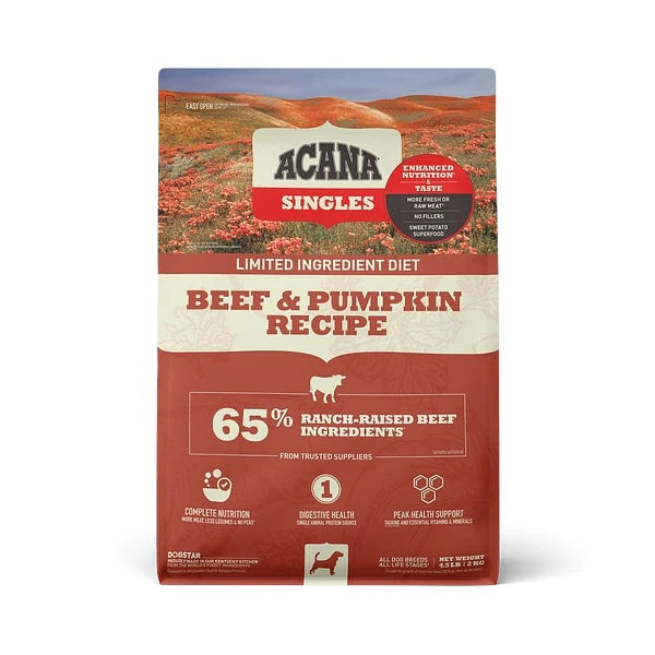 ACANA Singles Beef & Pumpkin Recipe Grain Free Dry Dog Food