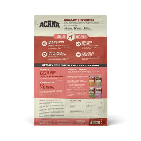 ACANA Singles Beef & Pumpkin Recipe Grain Free Dry Dog Food