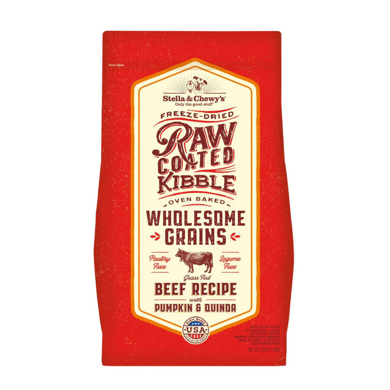 Stella & Chewy's Raw Coated Kibble With Wholesome Grains Grass Fed Beef Recipe Dry Dog Food