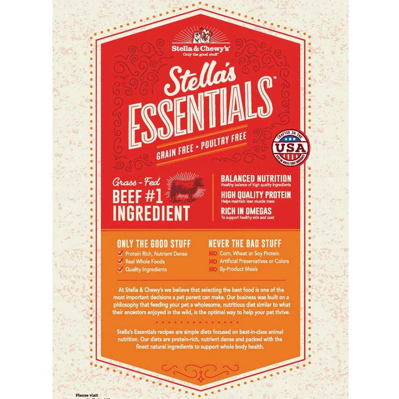 Stella & Chewy's Stella's Essentials Kibble Grass Fed Beef & Lentils Recipe Dry Dog Food