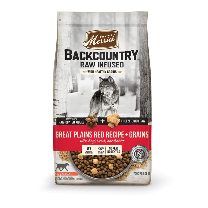 Merrick Backcountry Raw Infused with Healthy Grains Great Plains Red Recipe Dry Dog Food