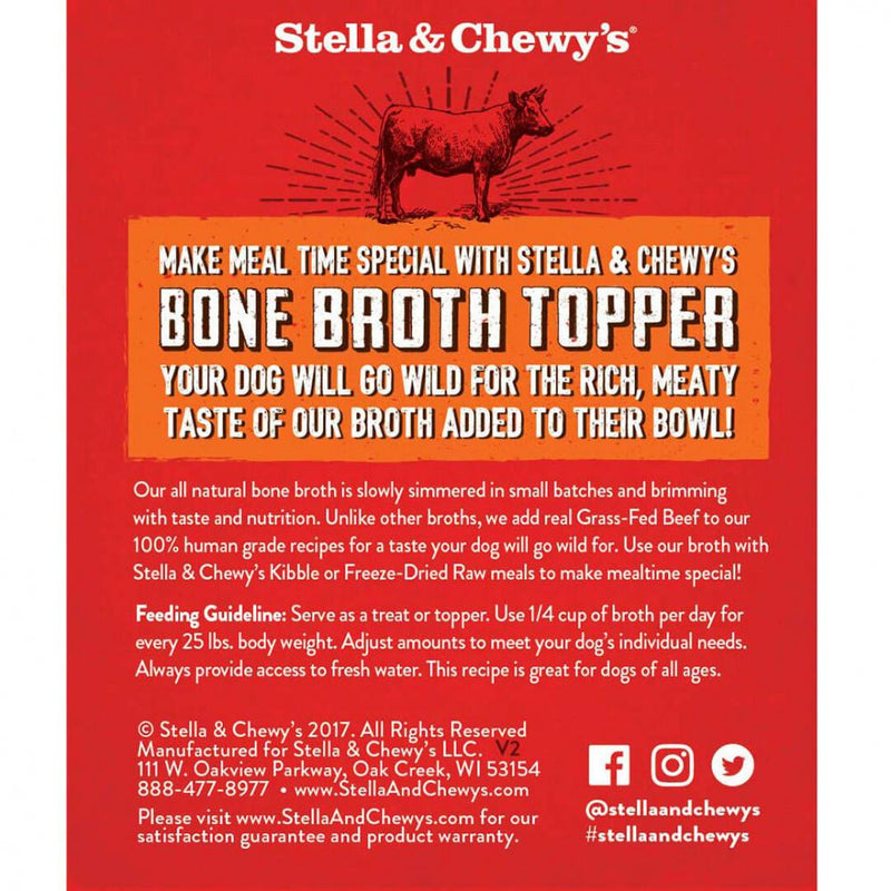 Stella & Chewy's Grass Fed Beef Broth Food Topper for Dogs