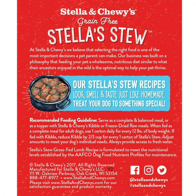Stella & Chewy's Stella's Stew Grass Fed Lamb Recipe Food Topper for Dogs