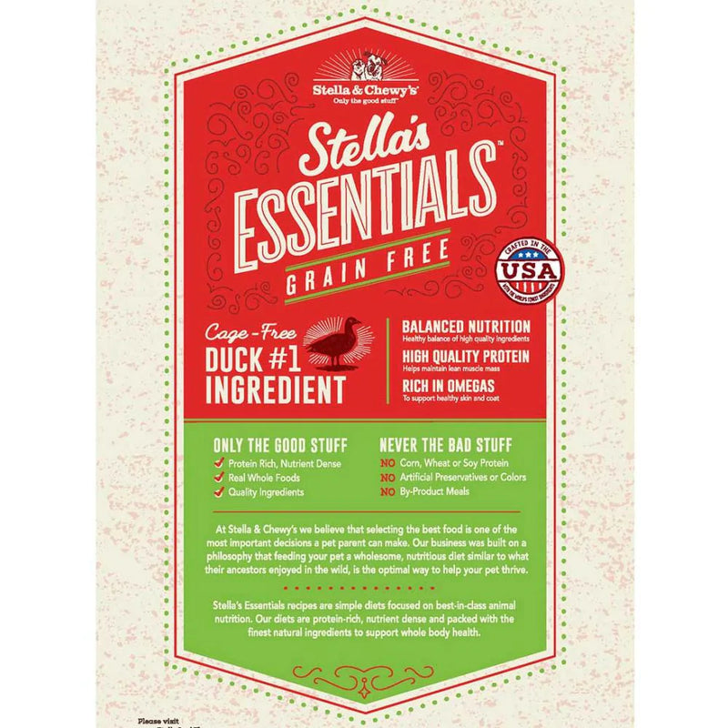 Stella & Chewy's Stella's Essentials Kibble Cage Free Duck & Lentils Recipe Dry Dog Food