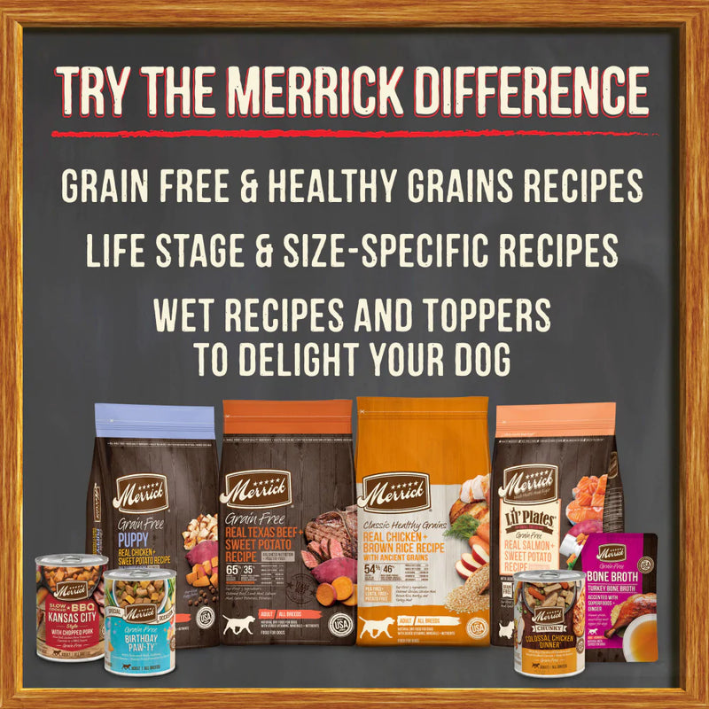 Merrick Grain Free Turkey Bone Broth Wet Dog Food Topper