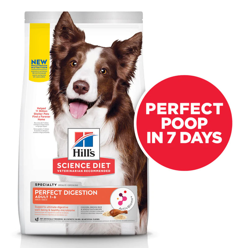 Hill's Science Diet Adult Perfect Digestion Chicken, Brown Rice, & Whole Oats Recipe Dry Dog Food