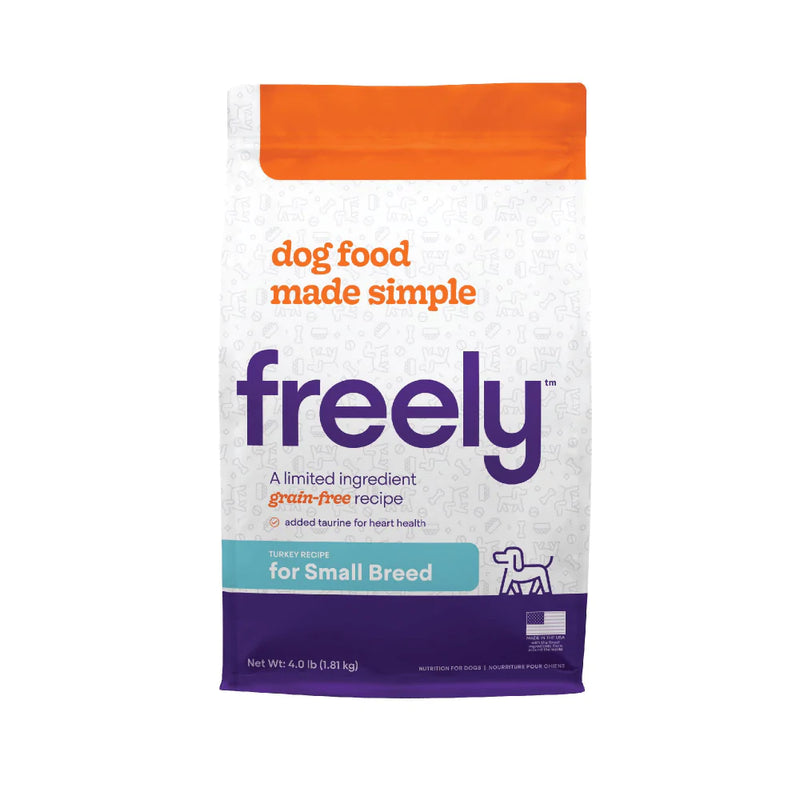 Freely Limited Ingredient Diet Natural Grain Free Turkey Kibble Small Breed Dry Dog Food