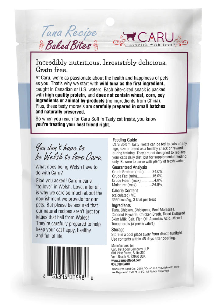 Caru Soft 'n Tasty Tuna Recipe Bites For Cats