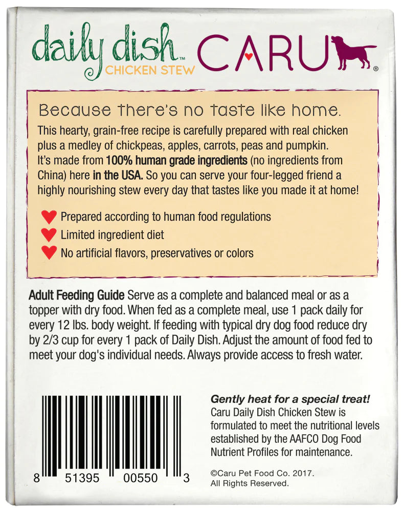 Caru Daily Dish Chicken Stew For Dogs