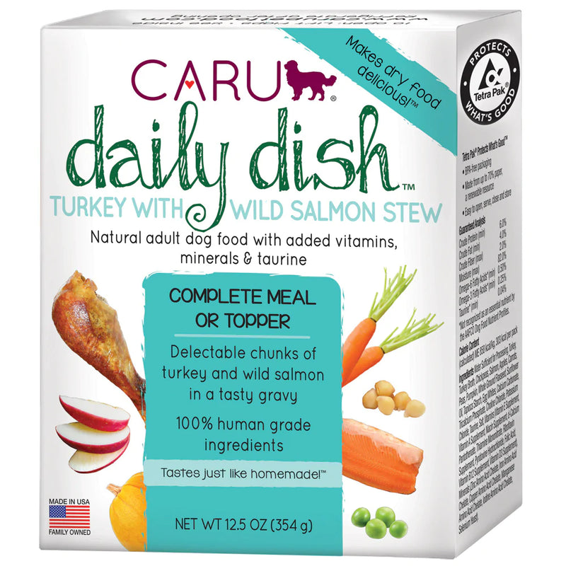 Caru Daily Dish Turkey With Salmon Stew For Dogs