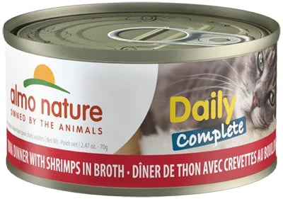 Almo Nature Daily Complete Cat Tuna with Shrimp in Broth Canned Cat Food