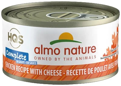 Almo Nature HQS Complete Cat Grain Free Chicken with Cheese In Gravy Canned Cat Food