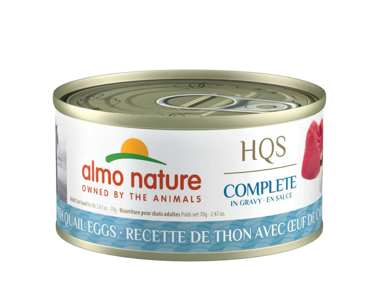 Almo Nature HQS Complete Cat Grain Free Tuna with Quail Egg In Gravy Canned Cat Food