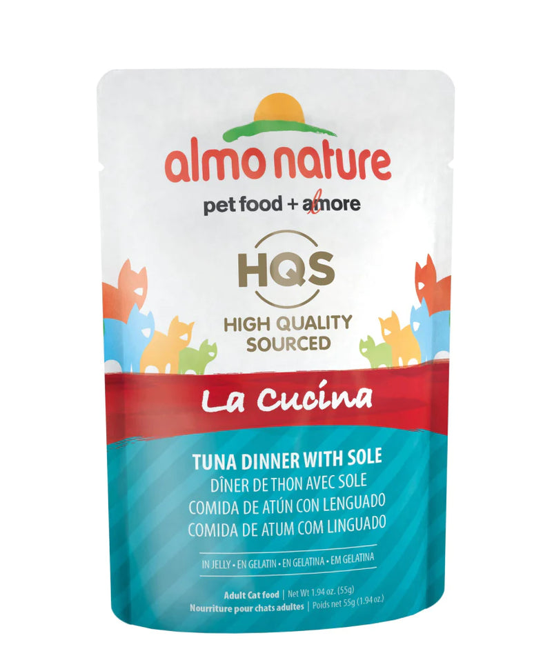 Almo Nature HQS La Cucina Cat Grain Free Tuna with Sole In Jelly Wet Cat Food