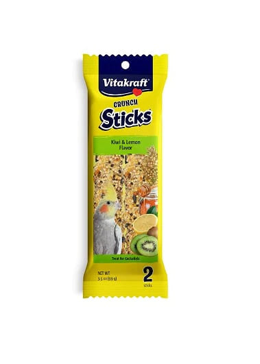 Vitakraft Crunch Sticks Kiwi & Lemon Flavor For Cockatiels