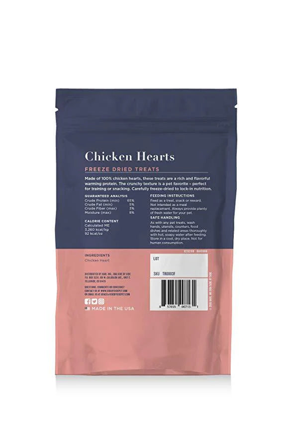 Side By Side Small Batch Freeze Dried Chicken Hearts Warming Recipe Dog Treats