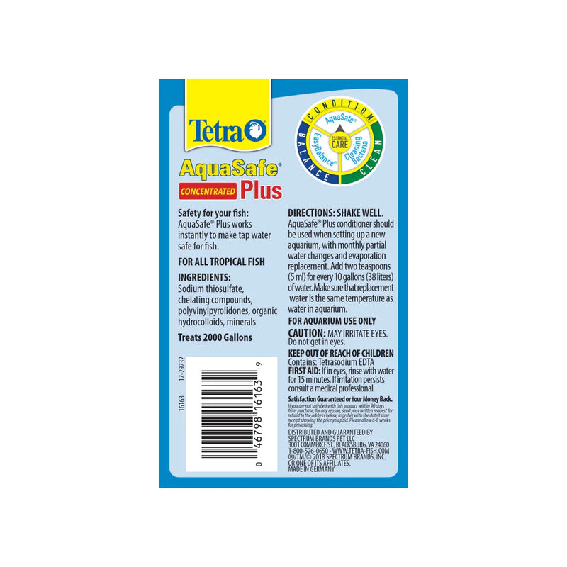 Tetra AquaSafe Plus Freshwater & Marine Aquarium Water Conditioner