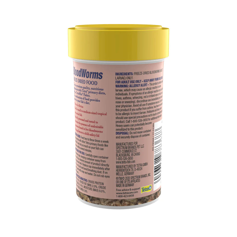 Tetra Bloodworms Freeze-Dried Food For Freshwater and Saltwater Fish