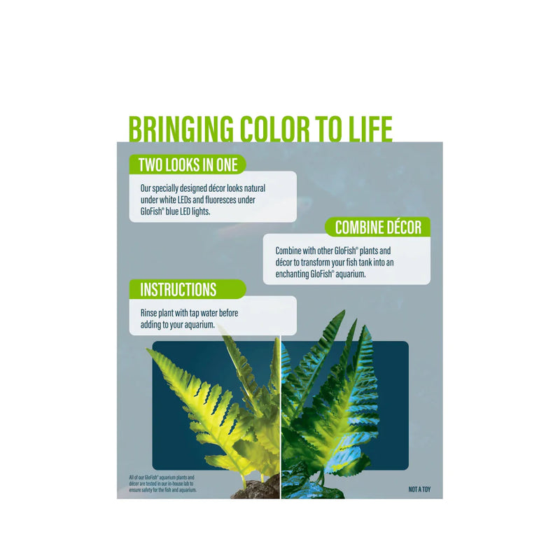 GloFish Plant Yellow Fern Tank Accessory