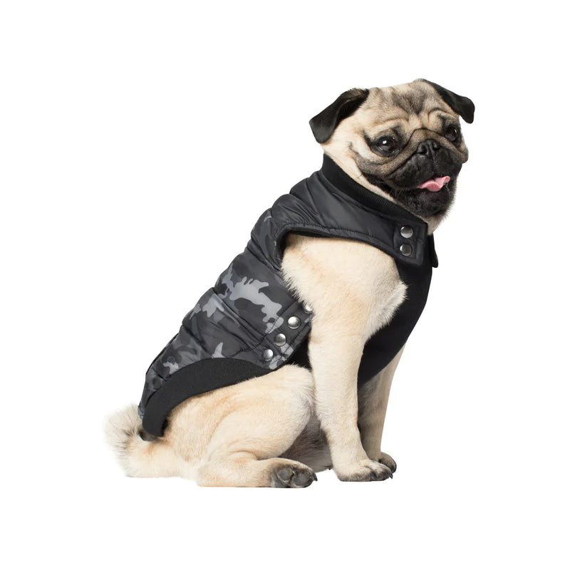 Canada Pooch Summit Stretch Black Camo Vest for Dogs