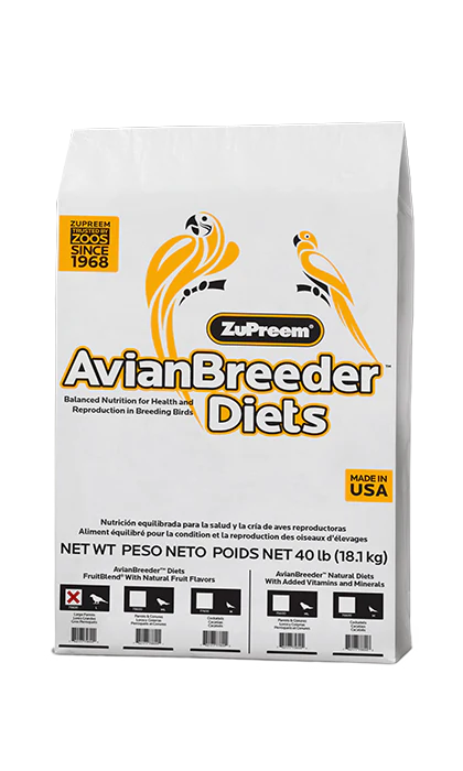 Zupreem AvianBreeder FruitBlend Flavor Food with Natural Flavors for Large Birds