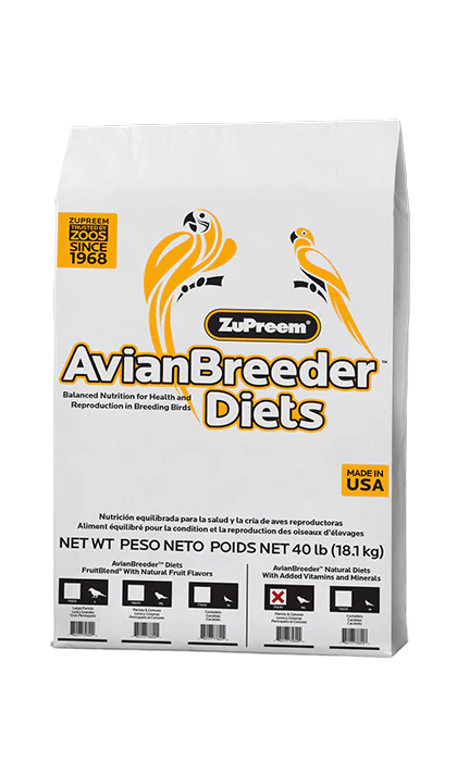 Zupreem AvianBreeder Natural Food with Added Vitamins and Minerals for Parrots and Conures