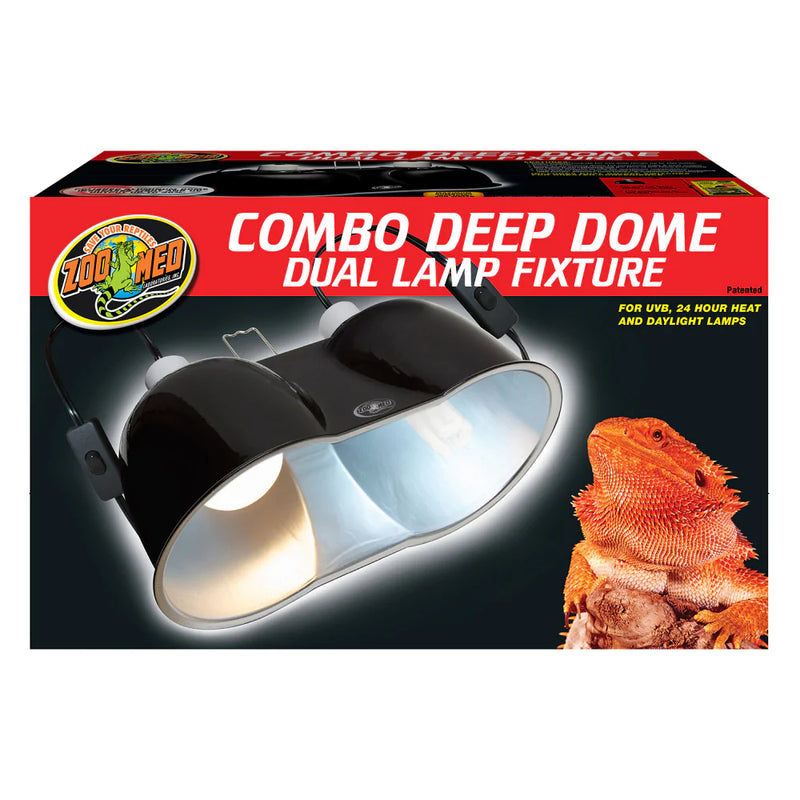 Zoo Med Combo Deep Dome Dual Lamp Fixture