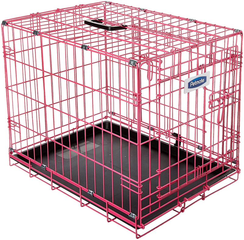 Petmate Puppy 2 Door Training Retreat Kennel Pink