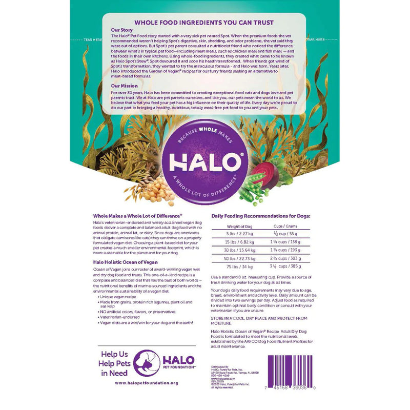 Halo Holistic Ocean of Vegan Recipe Dry Dog Food
