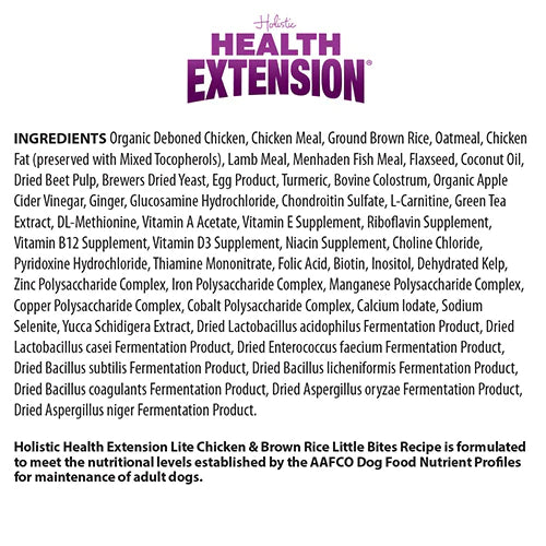 Health Extension Little Bites Lite Chicken & Brown Rice Recipe Dry Dog Food
