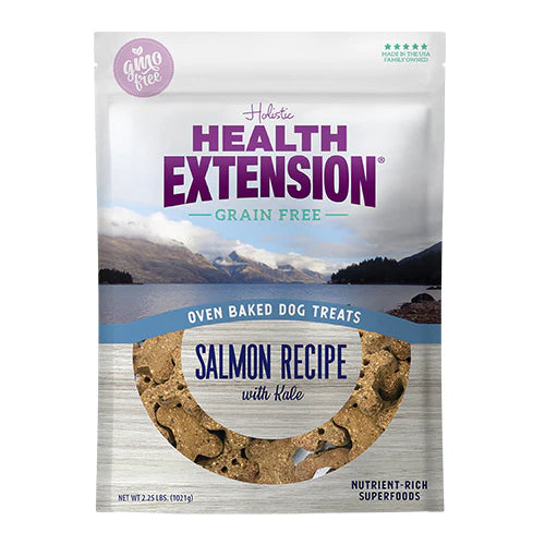 Health Extension Oven Baked Dog Treats Salmon with Kale