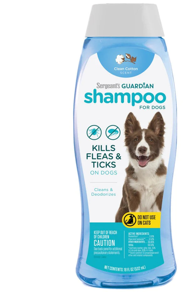 Sergeant's Guardian Flea & Tick Shampoo for Dogs Clean Cotton