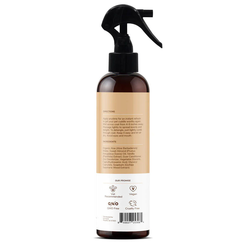 kin+kind Almond Vanilla Natural Coat Spray for Dog Smells